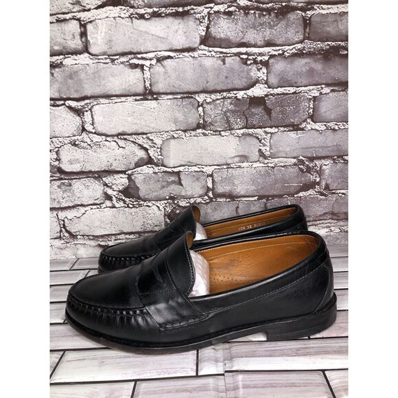 Allen Edmonds Cavanaugh Black Leather Handcrafted Penny Loafers Men’s 10.5 3E US - Picture 11 of 16